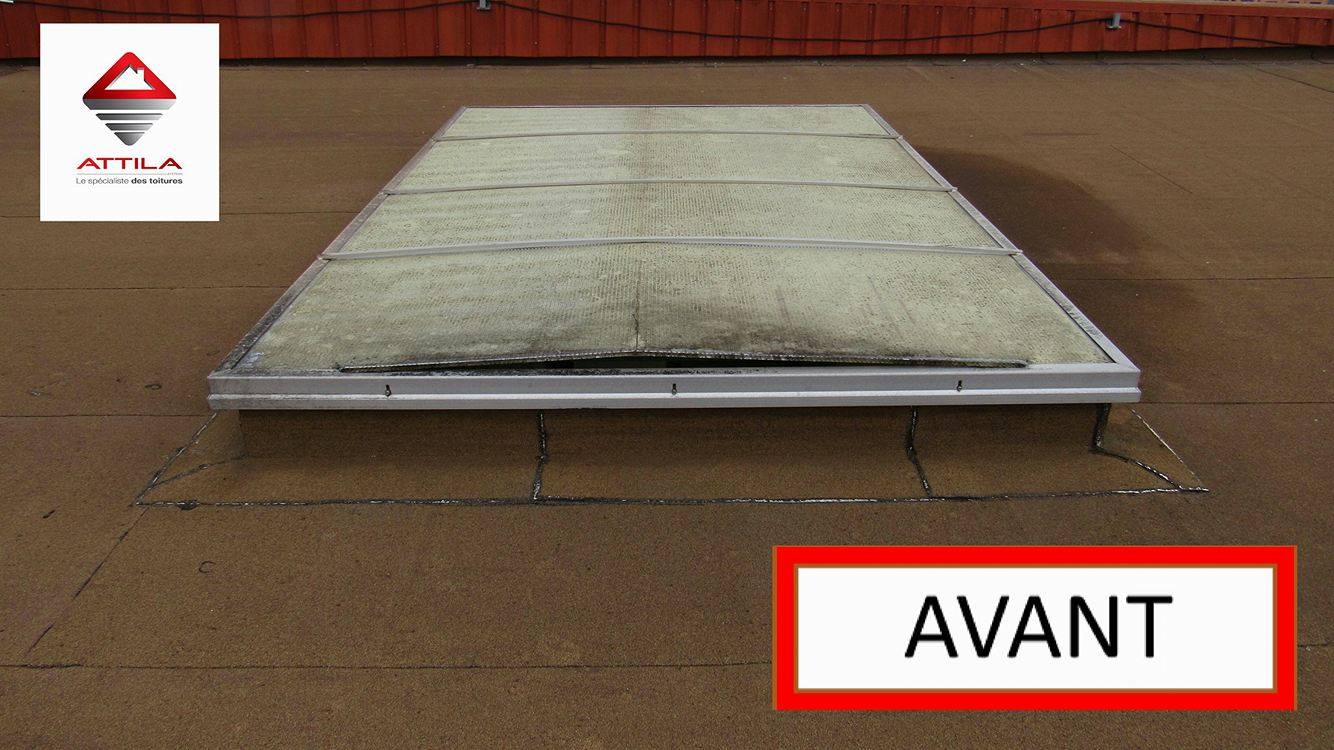 Changement de polycarbonates de lanterneaux Avant ATTILA Sète Agde