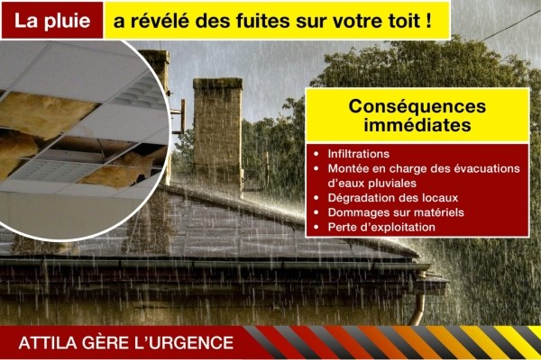 La pluie a révélé des fuites