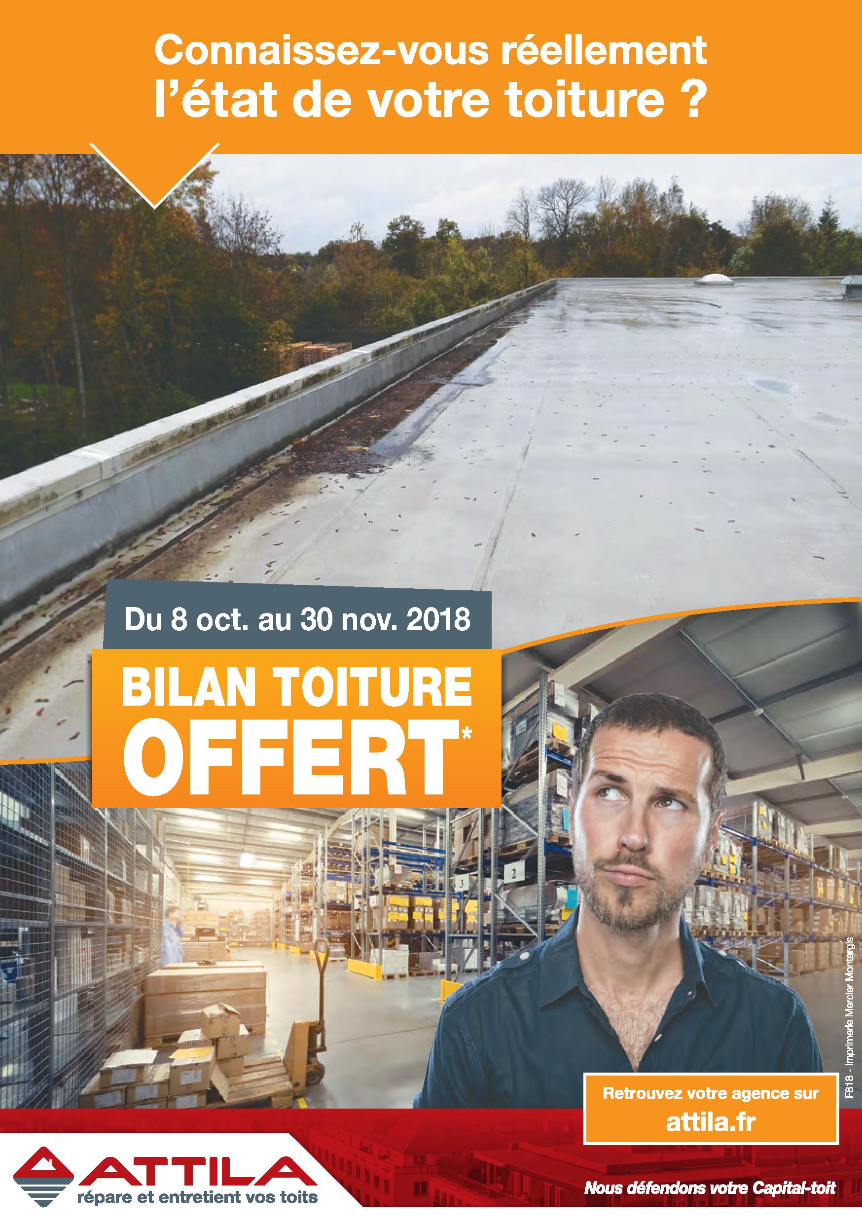 Offre bilan de toiture offert